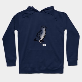 Blue Penguin Doodle Hoodie